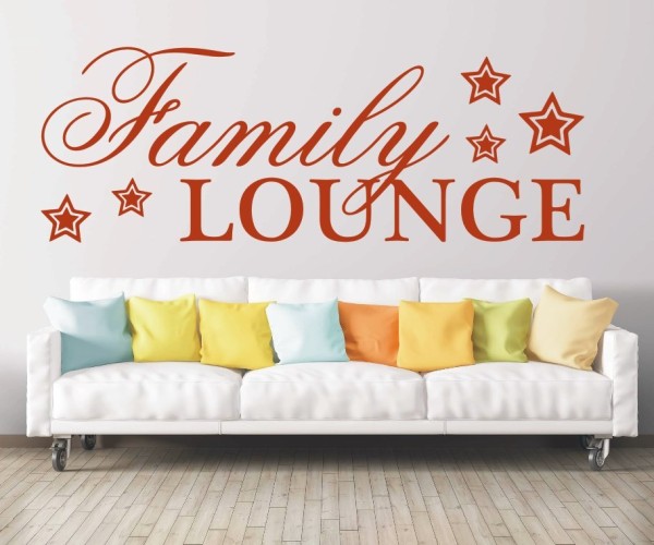 Wandtattoo Spruch | Family Lounge | 5 | Schöne englische Wandsprüche für die Familie | ✔Made in Germany  ✔Kostenloser Versand DE