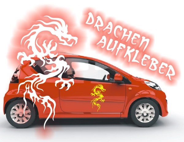 Aufkleber Chinesischer Drachen | Ein tolles fernöstliches Motiv z.B. als Autoaufkleber | 34 | ✔Made in Germany  ✔Kostenloser Versand DE