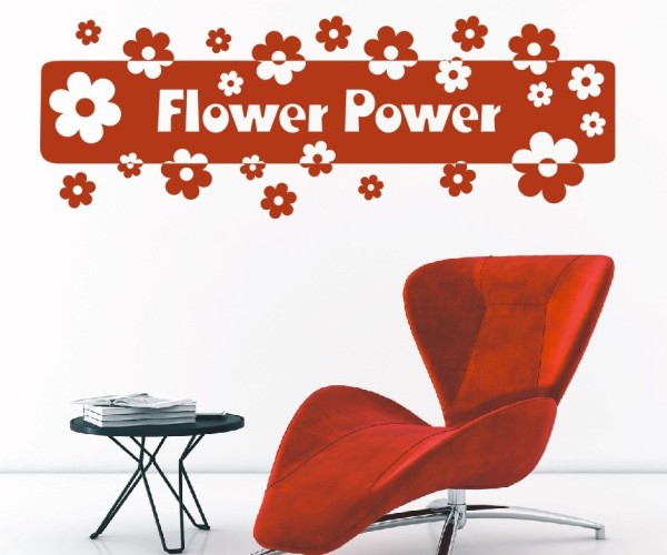 Wandtattoo Banner | Schöner Wandbanner im Blumenstil mit Blüten | 9 | ✔Made in Germany  ✔Kostenloser Versand DE
