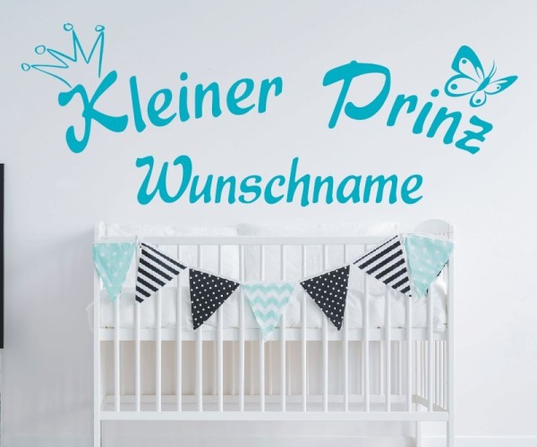 Wandtattoo | Kleiner Prinz mit Wunschname für das Kinderzimmer | 14 | günstig kaufen.
