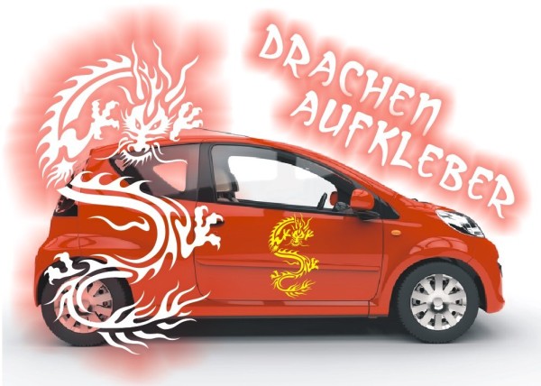 Aufkleber Chinesischer Drachen | Ein tolles fernöstliches Motiv z.B. als Autoaufkleber | 17 | ✔Made in Germany  ✔Kostenloser Versand DE