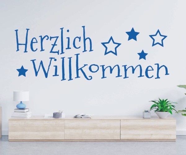 Wandtattoo Spruch | Herzlich Willkommen | 24 | Schöne Wandsprüche für den Flur | ✔Made in Germany  ✔Kostenloser Versand DE