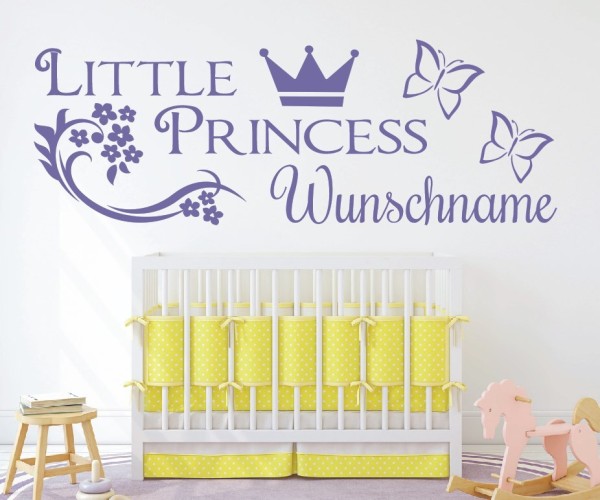 Wandtattoo | Little Princess mit Wunschname für das Kinderzimmer | 7 | günstig kaufen.