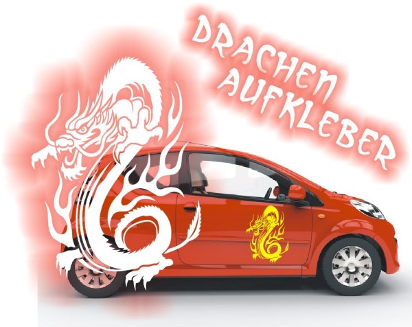 Aufkleber Chinesischer Drachen | Ein tolles fernöstliches Motiv z.B. als Autoaufkleber | 1 | ✔Made in Germany  ✔Kostenloser Versand DE