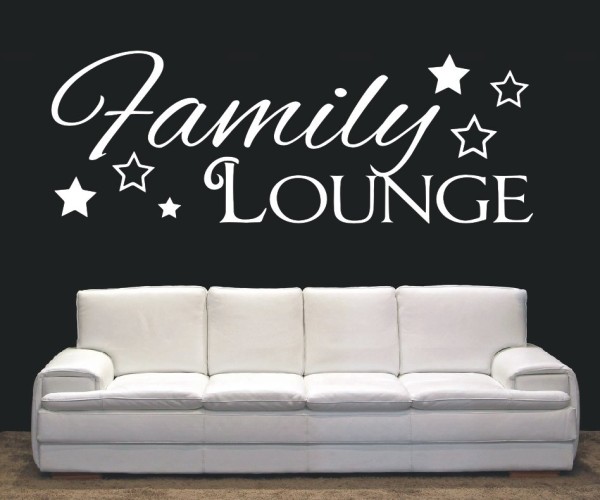Wandtattoo Spruch | Family Lounge | 2 | Schöne englische Wandsprüche für die Familie | ✔Made in Germany  ✔Kostenloser Versand DE
