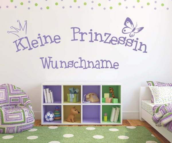 Wandtattoo | Kleine Prinzessin mit Wunschname für das Kinderzimmer | 11 | günstig kaufen.