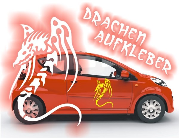 Aufkleber Chinesischer Drachen | Ein tolles fernöstliches Motiv z.B. als Autoaufkleber | 15 | ✔Made in Germany  ✔Kostenloser Versand DE