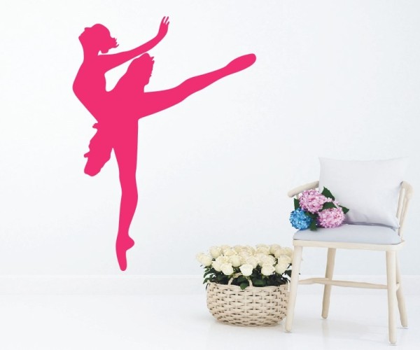 Wandtattoo Sportschatten | Eine Ballerina beim Ballett am tanzen als Silhouette | 1 günstig kaufen