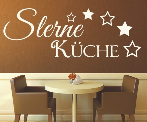 Wandtattoo Spruch | Sterneküche | 2 | Schöne Wandsprüche für Küche und Esszimmer | ✔Made in Germany  ✔Kostenloser Versand DE