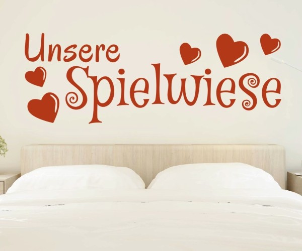 Wandtattoo Spruch | Unsere Spielwiese | 5 | Schöne Wandsprüche für das Schlafzimmer | ✔Made in Germany  ✔Kostenloser Versand DE