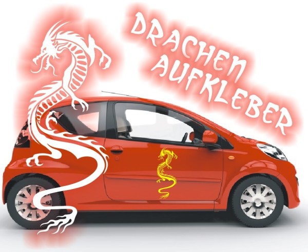 Aufkleber Chinesischer Drachen | Ein tolles fernöstliches Motiv z.B. als Autoaufkleber | 47 | ✔Made in Germany  ✔Kostenloser Versand DE