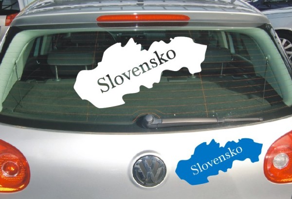 Aufkleber Landkarte Slowakei | Mit Schriftzug Slovakia als Silhouette | ✔Made in Germany  ✔Kostenloser Versand DE