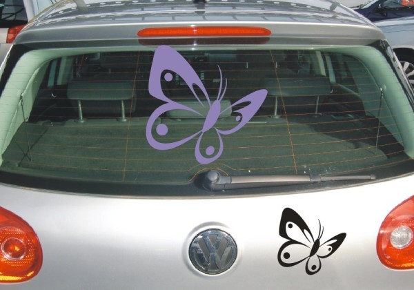 Aufkleber | Schmetterlinge, eine tolle Dekoration als Autoaufkleber | 2 | ✔Made in Germany  ✔Kostenloser Versand DE