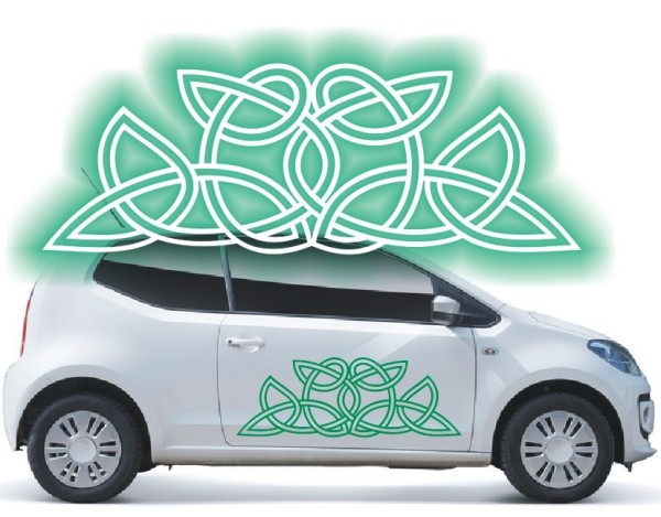 Aufkleber mit keltischen Knoten | Die tollen Celtic Ornamente als Autoaufkleber | 81 | ✔Made in Germany  ✔Kostenloser Versand DE