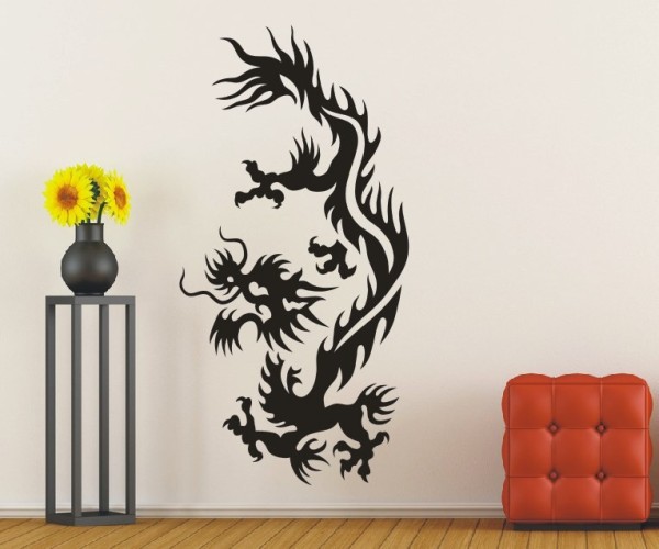 Wandtattoo Chinesische Drachen | Eine tolle fernöstliche Kunst aus China an der Wand | 45