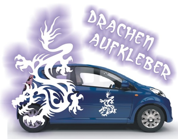 Aufkleber Chinesischer Drachen | Ein tolles fernöstliches Motiv z.B. als Autoaufkleber | 9 | ✔Made in Germany  ✔Kostenloser Versand DE