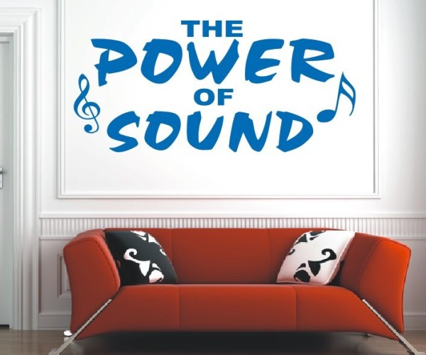 Wandtattoo Spruch | The Power of Sound