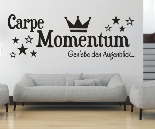 Wandtattoo Spruch | Carpe Momentum – Genieße den Augenblick... | 7 | ✔Made in Germany  ✔Kostenloser Versand DE