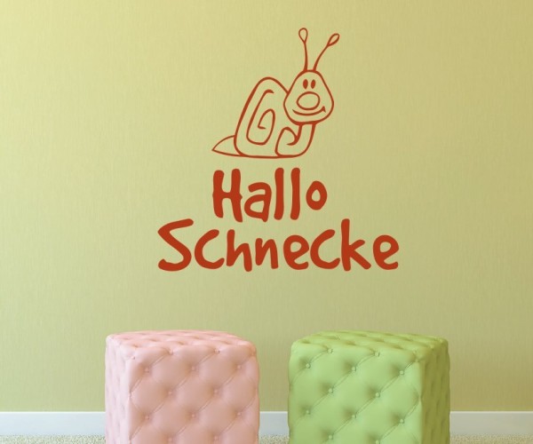 Wandtattoo Kinderzimmer | Süßes Motiv mit Schriftzug Kleine Schnecke | ✔Made in Germany  ✔Kostenloser Versand DE