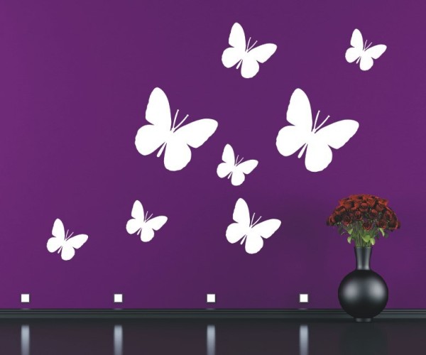 Wandtattoo | Mehrteilige Sets mit schönen Schmetterlingen | 8 Teile| Motiv 2