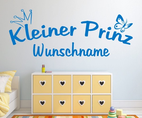 Wandtattoo | Kleiner Prinz mit Wunschname für das Kinderzimmer | 8 | günstig kaufen.