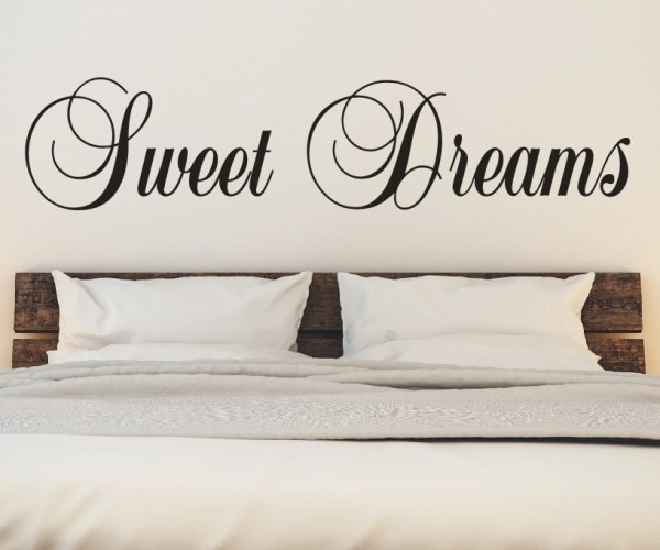 Wandtattoo Spruch | Sweet dreams | 2 | Schöne Wandsprüche für das Schlafzimmer | ✔Made in Germany  ✔Kostenloser Versand DE