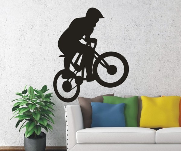 Wandtattoo Sportschatten | Ein BMX Fahrrad als Silhouette günstig kaufen