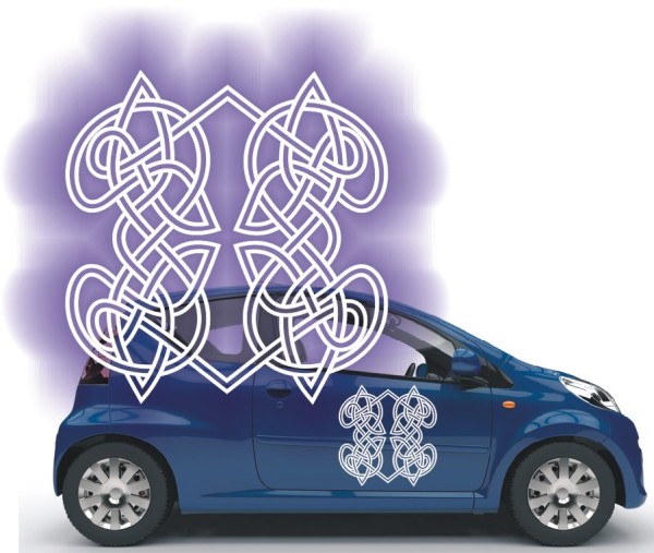 Aufkleber mit keltischen Knoten | Die tollen Celtic Ornamente als Autoaufkleber | 3 | ✔Made in Germany  ✔Kostenloser Versand DE
