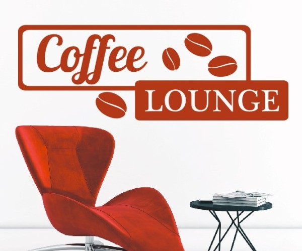 Wandtattoo Spruch | Coffee Lounge - Kaffee | 1 | Schöne Wandsprüche für Küche und Esszimmer | ✔Made in Germany  ✔Kostenloser Versand DE