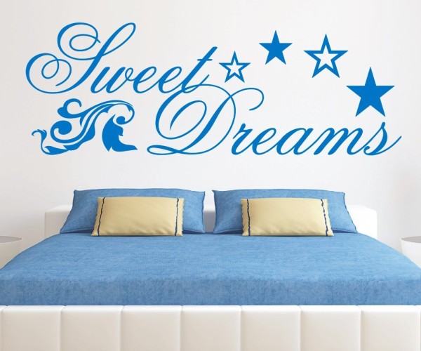 Wandtattoo Spruch | Sweet Dreams - süße Träume | 3 | Schöne Wandsprüche für das Schlafzimmer | ✔Made in Germany  ✔Kostenloser Versand DE
