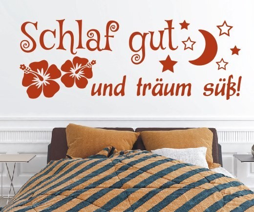 Wandtattoo Spruch | Schlaf gut und träume süß! | 4 | Schöne Wandsprüche für das Schlafzimmer oder das Kinderzimmer | ✔Made in Germany  ✔Kostenloser Versand DE