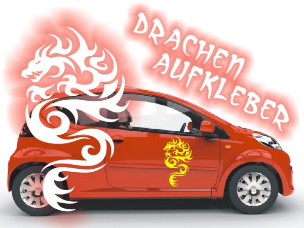 Aufkleber Chinesischer Drachen | Ein tolles fernöstliches Motiv z.B. als Autoaufkleber | 18 | ✔Made in Germany  ✔Kostenloser Versand DE