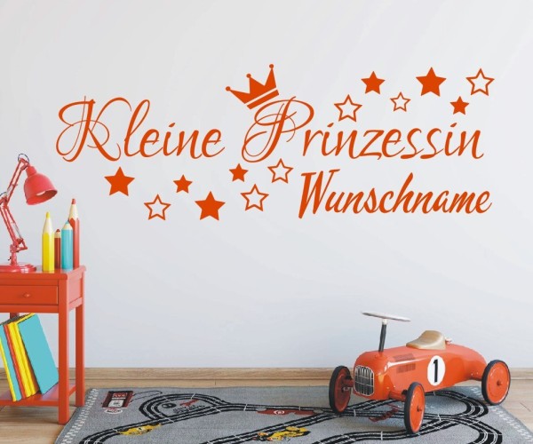Wandtattoo | Kleine Prinzessin mit Wunschname für das Kinderzimmer | 27 | günstig kaufen.