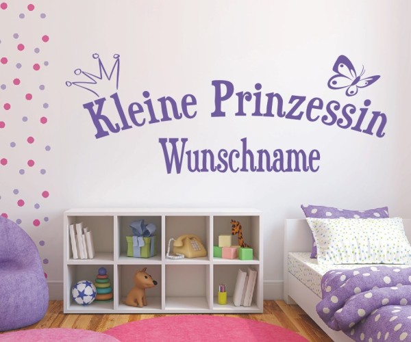 Wandtattoo | Kleine Prinzessin mit Wunschname für das Kinderzimmer | 5 | günstig kaufen.