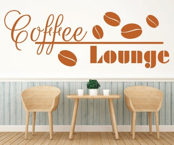Wandtattoo Spruch | Coffee Lounge - Kaffee | 3 | Schöne Wandsprüche für Küche und Esszimmer | ✔Made in Germany  ✔Kostenloser Versand DE