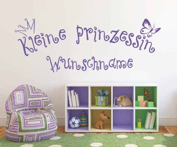 Wandtattoo | Kleine Prinzessin mit Wunschname für das Kinderzimmer | 4 | günstig kaufen.