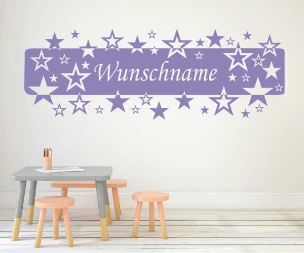 Wandtattoo - Banner mit Wunschnamen für das Kinderzimmer | 1 | ✔Made in Germany  ✔Kostenloser Versand DE