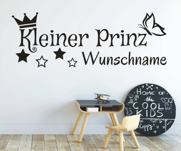 Wandtattoo | Kleiner Prinz mit Wunschname für das Kinderzimmer | 26 | günstig kaufen.