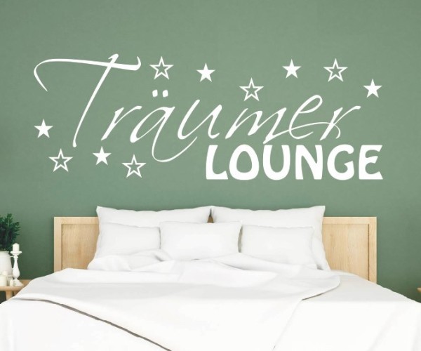 Wandtattoo Spruch | Träumer Lounge | 2 | Schöne Wandsprüche für das Schlafzimmer | ✔Made in Germany  ✔Kostenloser Versand DE