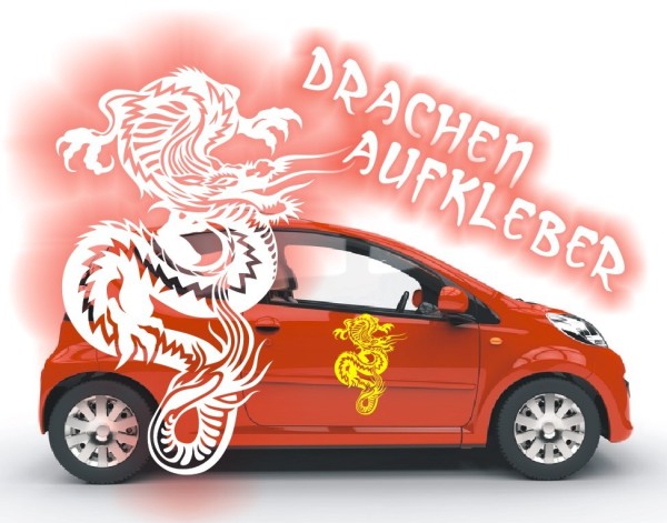 Aufkleber Chinesischer Drachen | Ein tolles fernöstliches Motiv z.B. als Autoaufkleber | 7 | ✔Made in Germany  ✔Kostenloser Versand DE