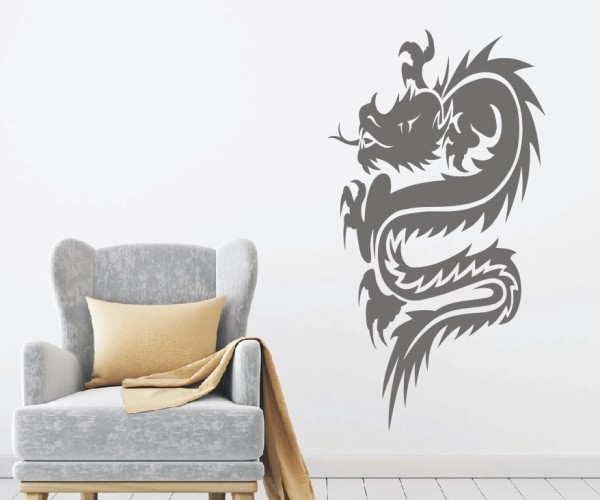 Wandtattoo Chinesische Drachen | Eine tolle fernöstliche Kunst aus China an der Wand | 33 | ✔Made in Germany  ✔Kostenloser Versand DE