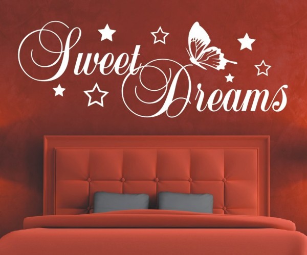 Wandtattoo Spruch | Sweet Dreams - süße Träume | 5 | Schöne Wandsprüche für das Schlafzimmer | ✔Made in Germany  ✔Kostenloser Versand DE