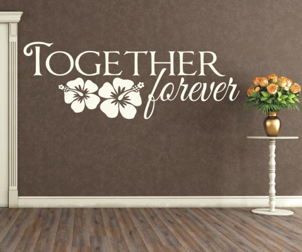 Wandtattoo Spruch | Together forever | 5 | Schöne englische Wandsprüche für die Familie | ✔Made in Germany  ✔Kostenloser Versand DE
