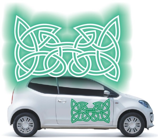 Aufkleber mit keltischen Knoten | Die tollen Celtic Ornamente als Autoaufkleber | 51 | ✔Made in Germany  ✔Kostenloser Versand DE