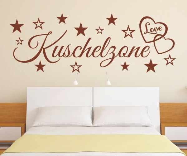 Wandtattoo Spruch | Kuschelzone | 1 | Schöne Wandsprüche für das Schlafzimmer | ✔Made in Germany  ✔Kostenloser Versand DE