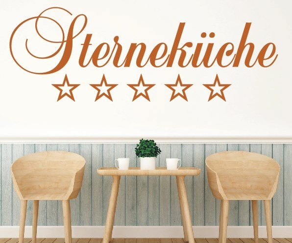 Wandtattoo Spruch | Sterneküche | 7 | Schöne Wandsprüche für Küche und Esszimmer | ✔Made in Germany  ✔Kostenloser Versand DE