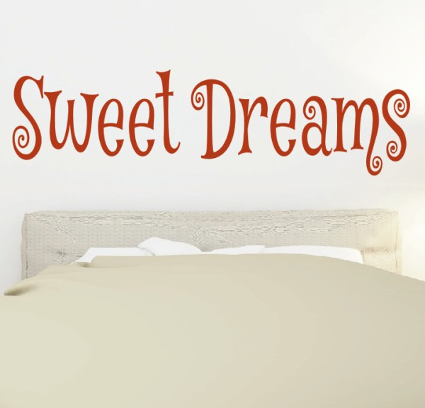 Wandtattoo Spruch | Sweet dreams | 7 | Schöne Wandsprüche für das Schlafzimmer | ✔Made in Germany  ✔Kostenloser Versand DE