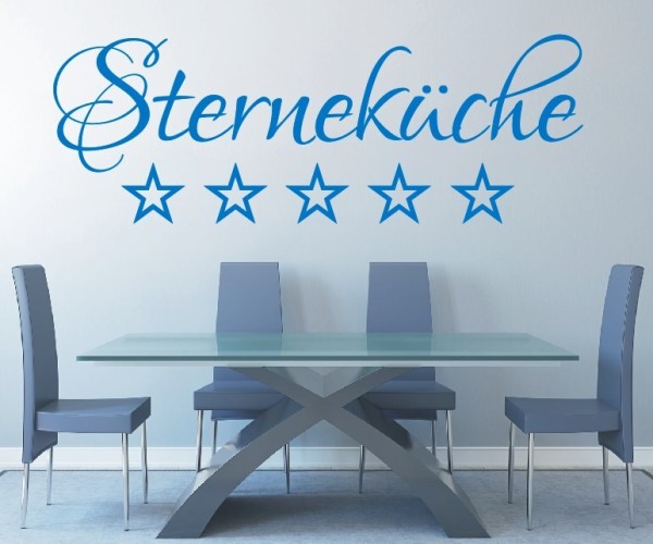 Wandtattoo Spruch | Sterneküche | 4 | Schöne Wandsprüche für Küche und Esszimmer | ✔Made in Germany  ✔Kostenloser Versand DE