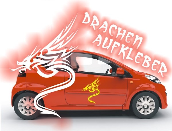 Aufkleber Chinesischer Drachen | Ein tolles fernöstliches Motiv z.B. als Autoaufkleber | 8 | ✔Made in Germany  ✔Kostenloser Versand DE