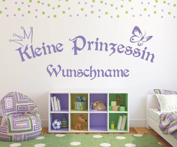 Wandtattoo | Kleine Prinzessin mit Wunschname für das Kinderzimmer | 12 | günstig kaufen.